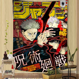 Jujutsu Kaisen Anime Hippie Wall Hanging Tapestries for Living Room Home Dorm Decor Art Home Decor