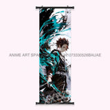 Demon Slayer: Kimetsu No Yaiba Wall Art Canvas Scrolls Pictures Anime Poster Hanging Painting Print Home Decoration Living Room