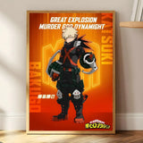 M-My Hero Academia Anime Painting Calligraphy HD Print Art Core – Unframed, Vibrant Wall Art, Ideal for Home