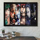 Japan Cartoon Anime My Hero Academia Canvas Painting Wall Art Nordic Poster and Prints Aesthetic For Living Home Decoration Gift