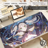 Kawaii Anime Girl Mouse Pad Sousou No Frieren Beyond Journey End Keyboard Rug Laptop Lotus Flower Gaming Mousepad PC HD Desk Mat