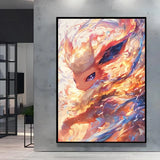 Classic Anime Pokemon Umbreon Flareon Canvas Painting Anime Wall Art Prints HD Poster Picture Print Home Living Room Decor