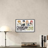 Japanese Manga Multi-Size Canvas Poster Double Framed Wall Art, Chainsaw Man Home Decor for Living Room Bedroom