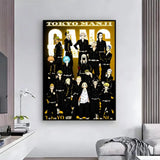 action anime Tokyo Revengers Poster HD Self-Adhesive Waterproof Wall Art Easy to Apply Multi-Scene Decor