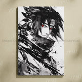 Hot Blooded Anime Naruto Home Decorative Canvas HD Prints Paintings Ink Style Pictures Uchiha Itachi Wall Art Frameless Poster