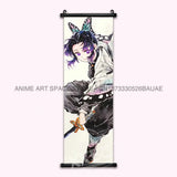 Demon Slayer Hanging Painting Anime Home Decoration Rengoku Kyoujurou Canvas Scrolls Pictures Himejima Gyoumei Poster Wall Art