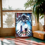 Jujutsu Kaisen Anime Self-adhesive Art Poster Whitepaper Prints Posters Artwork Aesthetic Art Wall Painting