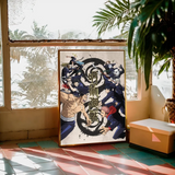 Jujutsu Kaisen Anime Self-adhesive Art Poster Whitepaper Prints Posters Artwork Aesthetic Art Wall Painting