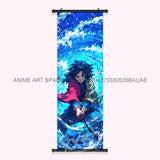 Demon Slayer: Kimetsu No Yaiba Wall Art Canvas Scrolls Pictures Hanging Painting Anime Rengoku Kyoujurou Home Decor Print Poster