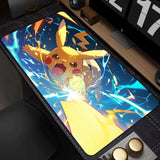 New Kawaii Japan Anime Pikachu Leather Mouse Pad PC Colorful Gamer Cabinet Mousepad Pokemon Keyboard Rug Laptop Gaming Desk Mat