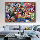 Classic Anime One Piece HD Canvas Painting Monkey D. Luffy Poster Print Watercolor Wall Art Picture Modern Home Decor Kids Gifts