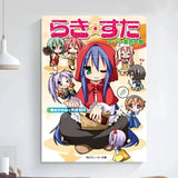 Anime Lucky Star Poster Art Self-adhesive Art Small Poster HD Quality Poster Wall Art Canvas Painting Study Wall Decoration
