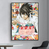 Hot Anime Death Note Canvas Prints Poster Figure Ryuk Yagami Raito L Misa Amane Wall Art Home Decoration Art Poster Fans Gifts