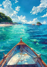 Sea Summer Landscape Bar Anime Wall Art Poster Blue Cabin Beach Forest Canvas Painting Print Picture Living Room Modern Decor