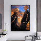 action anime Tokyo Revengers Poster HD Self-Adhesive Waterproof Wall Art Easy to Apply Multi-Scene Decor