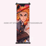 Demon Slayer Hanging Painting Home Decor Kamado Tanjirou Wall Art Anime Poster Uzui Tengen Canvas Scrolls Pictures Living Room