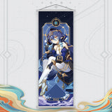 Xiao Yelan Kazuha Hutao Genshin Impact Scroll Canvas Wall Hanging Painting Home Decor Anime Poster Wall Art Room Decoration