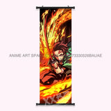 Demon Slayer: Kimetsu No Yaiba Wall Art Canvas Scrolls Pictures Anime Poster Hanging Painting Print Home Decoration Living Room