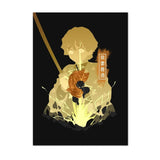 Anime Demon Slayer Canvas Poster Tanjiro Nezuko Home Wall Art Painting Print Pictures Kids Bedroom Living Room Decor Mural Gifts
