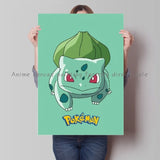 Anime Pokemon Pikachu Squirtle Charizard Poster HD Canvas Painting Home Modern Living Room Painting Wall Art Decoration Painting