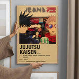 Japanese Anime J-Jujutsu K-Kaisen Poster Sticky Wall Art Printing Waterproof Home Living Bed Room Bar Aesthetic Decor