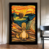 Van Gogh Museum Pokemon Anime Figures Pikachu Watercolor Painting Canvas HD Posters and Abstract Art Murals Picture Home Decor