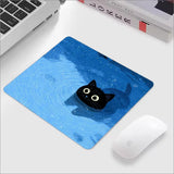Anime Cute Cat In Water Mouse Pad Computer Accessories Office Game Table Mat Rubber Anti-slip Mousepad Small XS Decor Desk Pads