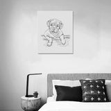 Unique You Wall Art Cute Dog Canvas Painting