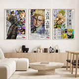Retro Classic Japanese Manga Series Vagabond/Jojo/Jujutsu-Kaisen Anime Poster Canvas Painting Wall Art Pictures Home Decor Gift