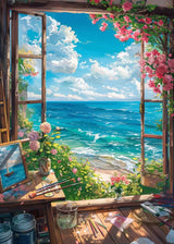 Sea Summer Landscape Bar Anime Wall Art Poster Blue Cabin Beach Forest Canvas Painting Print Picture Living Room Modern Decor
