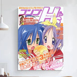 Anime Lucky Star Poster Art Self-adhesive Art Small Poster HD Quality Poster Wall Art Canvas Painting Study Wall Decoration