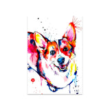 Colorful Animal Dog Canvas Painting Poster Abstract Wall Art