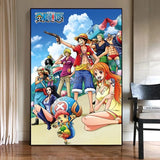 Anime One Piece Monkey D. Luffy Poster Canvas Painting Living Room Bedroom Entrance Cafe Wall Art Painting Room Decor HD Picture