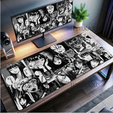 Black and white Mouse Pad Cute HD branco Desk Pad Extended Gaming Keyboard Mats Large XXL Gamer Collage Horror Anime Mousepad