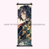 Demon Slayer Hanging Painting Anime Home Decoration Rengoku Kyoujurou Canvas Scrolls Pictures Himejima Gyoumei Poster Wall Art