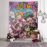 VIKAMA My Hero Academia Tapestry, Anime Wall Art, Cute Cartoon Print, Perfect for Bedroom, Living Room, Dorm Decor