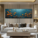 Abstract Floral Handmade Oil Painting On Canvas Wall Art Decoration Original Flowers For Home Bedroom Head Of A Bed Decor Rolled Frameless Unstretched Painting