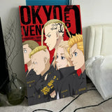T-Tokyo Revengers Anime Poster HD PVC Wall Art - Waterproof Self Adhesive Mildew Resistant For Home Office Bar