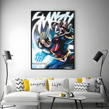 My H-hero A-academia all might anime Poster Versatile HD Waterproof Wall Art Self-Adhesive Decor for Any Space Ideal Gift
