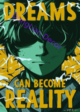 Japanese Anime My Hero Academia Wall Decorative Picture for Boy Room Metal Tin Sign Home Decor Wall Art Cafe Quality Posters