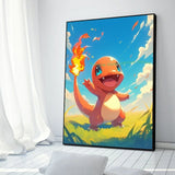 Anime Figures Hd Charizard Bulbasaur Squirtle Charmander Artwork Poster Canvas Painting Wall Art Home Room Decor