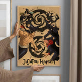 Japanese Anime J-Jujutsu K-Kaisen Poster Sticky Wall Art Printing Waterproof Home Living Bed Room Bar Aesthetic Decor