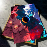 Anime Jujutsu Kaisen Gojo And Sukuna Poster Self-adhesive Art Waterproof Paper Sticker Coffee House Bar Room Wall Decor