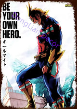 Japanese Anime My Hero Academia Wall Decorative Picture for Boy Room Metal Tin Sign Home Decor Wall Art Cafe Quality Posters