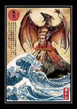 Japanese Anime The King of Terror Shark Poster Print Dinosaur Canvas Painting Wall Art Picture for Living Room Home Decor