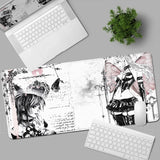 New DEATH NOTE Misa Amane Mousepad Black Pretty Anime Girl Mouse Pad Non-slip Gamer Keyboard Notebook Desk Mat PC Computer Table