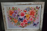 Valentines Day Heart Wreath 5D Wall Art Painting