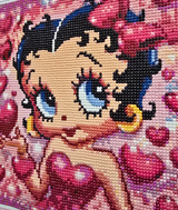 Betty Boop Hearts Collectable 5D Custom Framed Wall Art Painting
