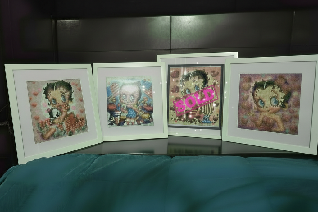 1 Betty Boop 3pc Collectable 5D Wall Art      (No Tax)