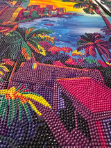 Sparkling 5D Beach Vacation Custom Framed Wall Art Painting